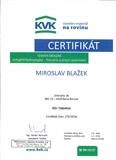 Certifikát KVK